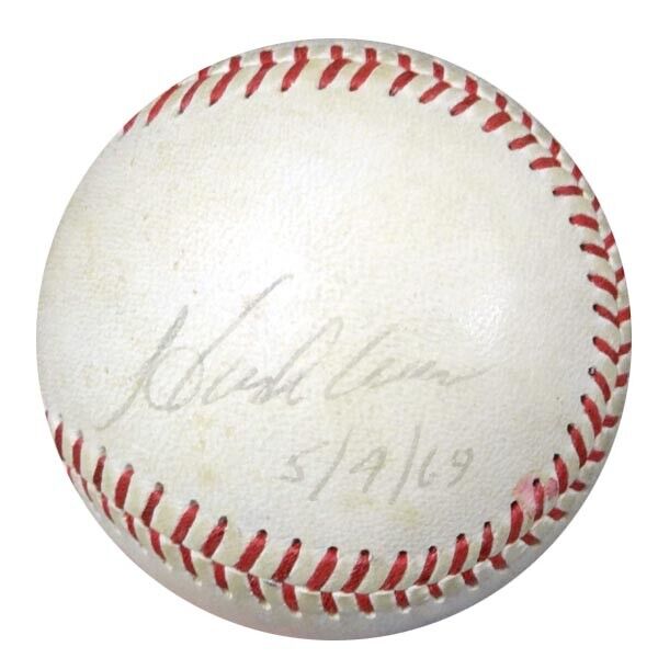 Hank Aaron Autographed Baseball Braves 5/9/69 Vintage Signature PSA/DNA #W05049 Image 2