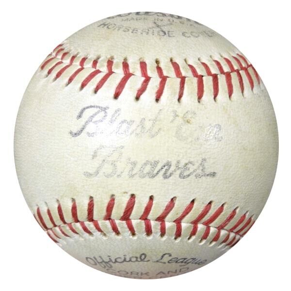 Hank Aaron Autographed Baseball Braves 5/9/69 Vintage Signature PSA/DNA #W05049 Image 4