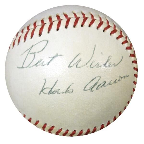 Hank Aaron & Others Autographed AL Baseball Best Wishes Vintage PSA/DNA #W05048 Image 2