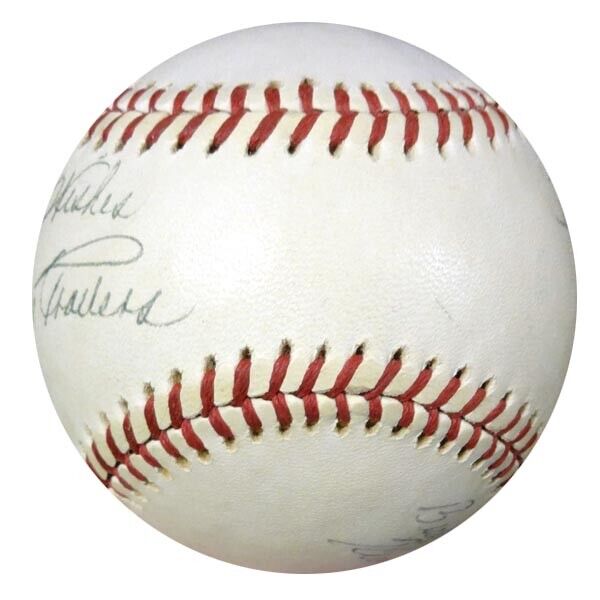 Hank Aaron & Others Autographed AL Baseball Best Wishes Vintage PSA/DNA #W05048 Image 5