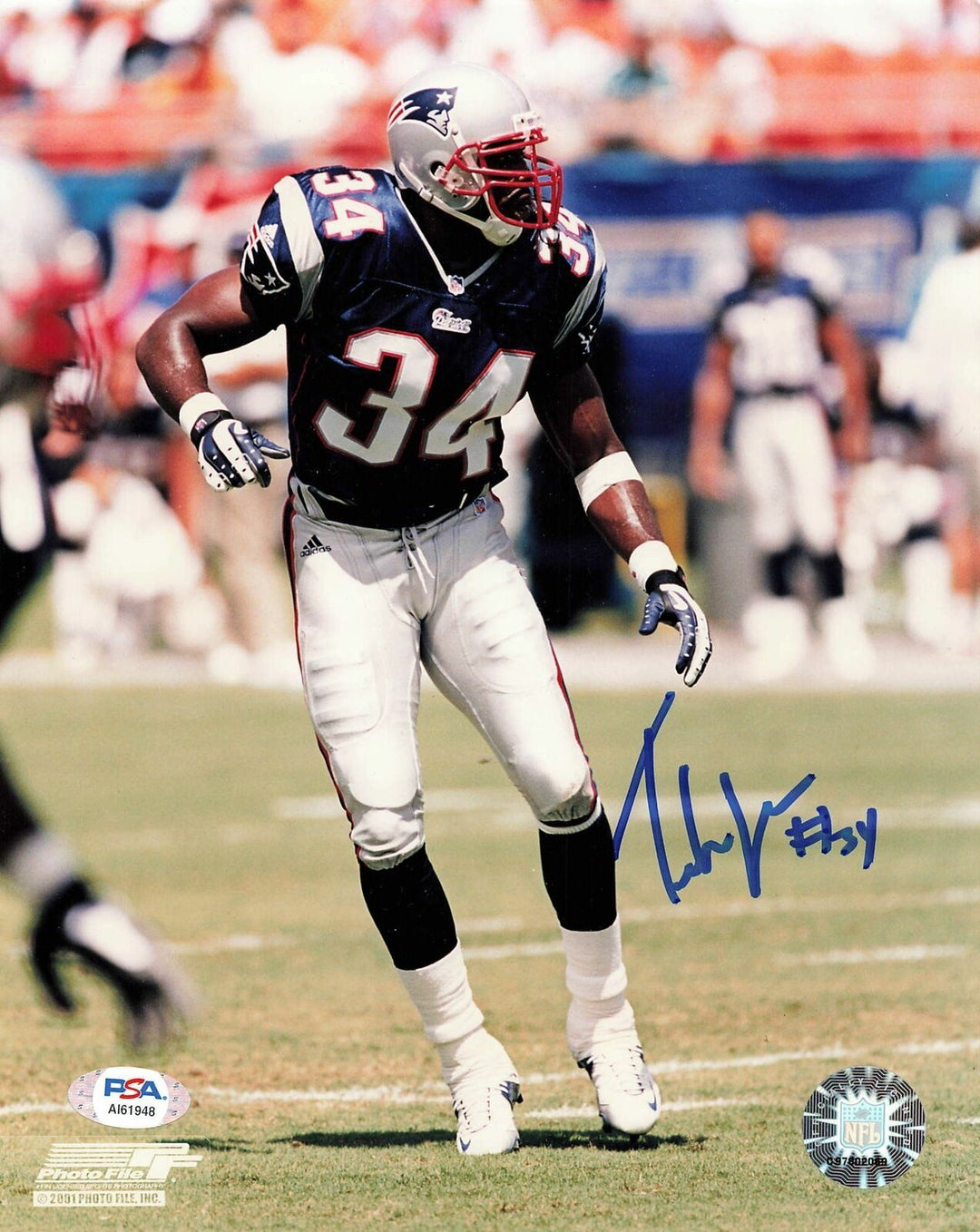 Tebucky Jones signed 8x10 photo PSA/DNA New England Patriots Autographed Image 1