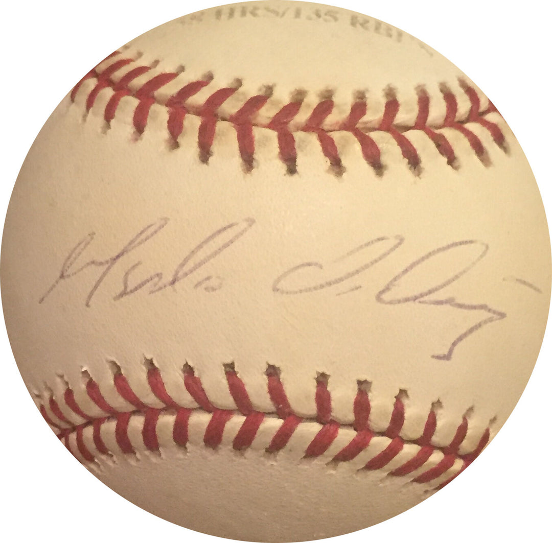 Magglio Ordonez Signed OML Engraved Stat Baseball LTD 1/30 Auto Steiner MLB COA  Image 1
