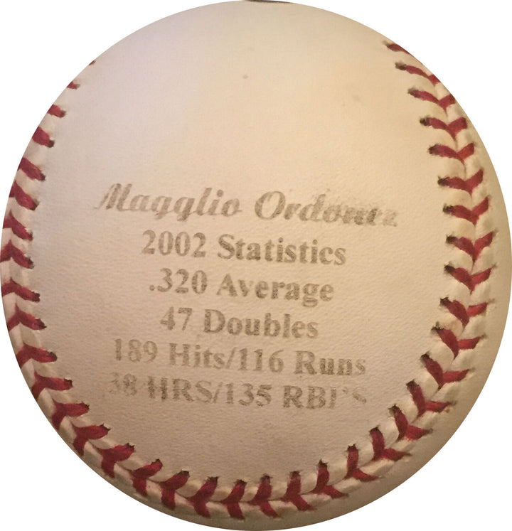 Magglio Ordonez Signed OML Engraved Stat Baseball LTD 1/30 Auto Steiner MLB COA  Image 2