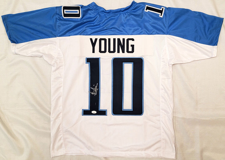 Tennessee Titans Vince Young Autographed Signed White Jersey JSA #WA036082 Image 2