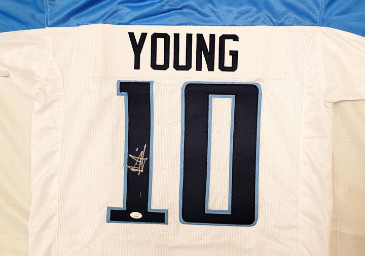 Tennessee Titans Vince Young Autographed Signed White Jersey JSA #WA036082 Image 3
