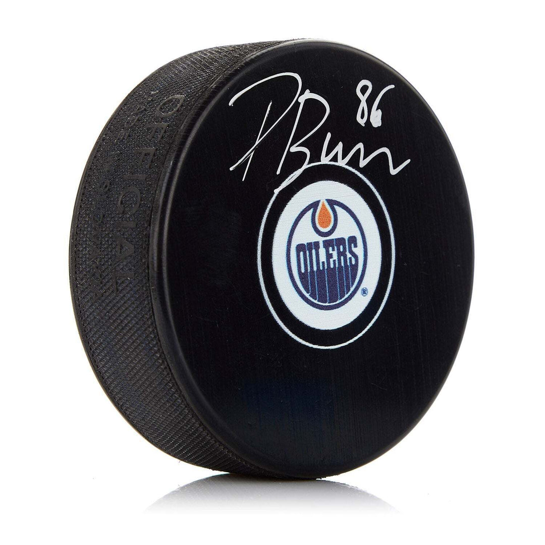 Philip Broberg Edmonton Oilers Autographed Hockey Puck Image 5