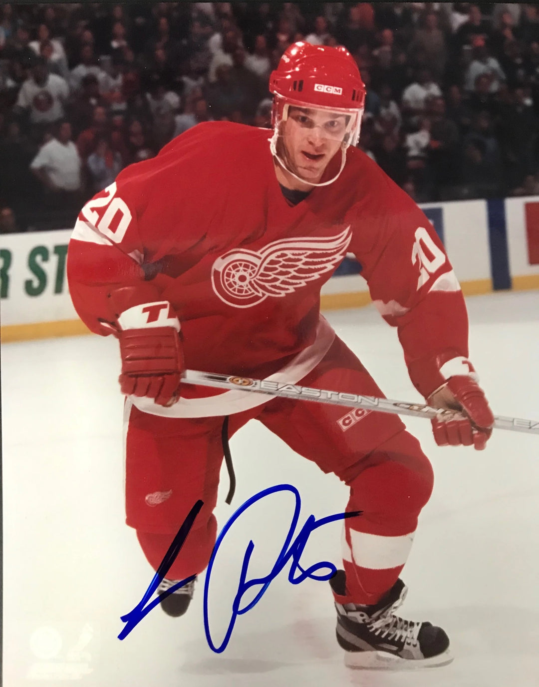 Luc Robitaille Detroit Red Wings Autographed / Signed 8x10 Photo Image 1