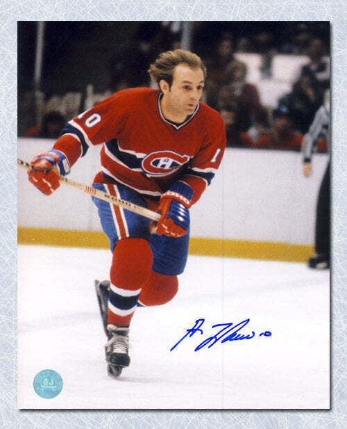 Guy LaFleur Montreal Canadiens Autographed Flowing Hair 8x10 Photo Image 1