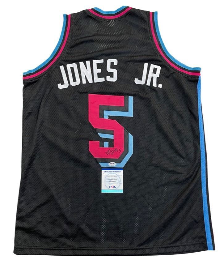 Derrick Jones Jr Signed Jersey PSA/DNA Miami Heat Autographed Image 1