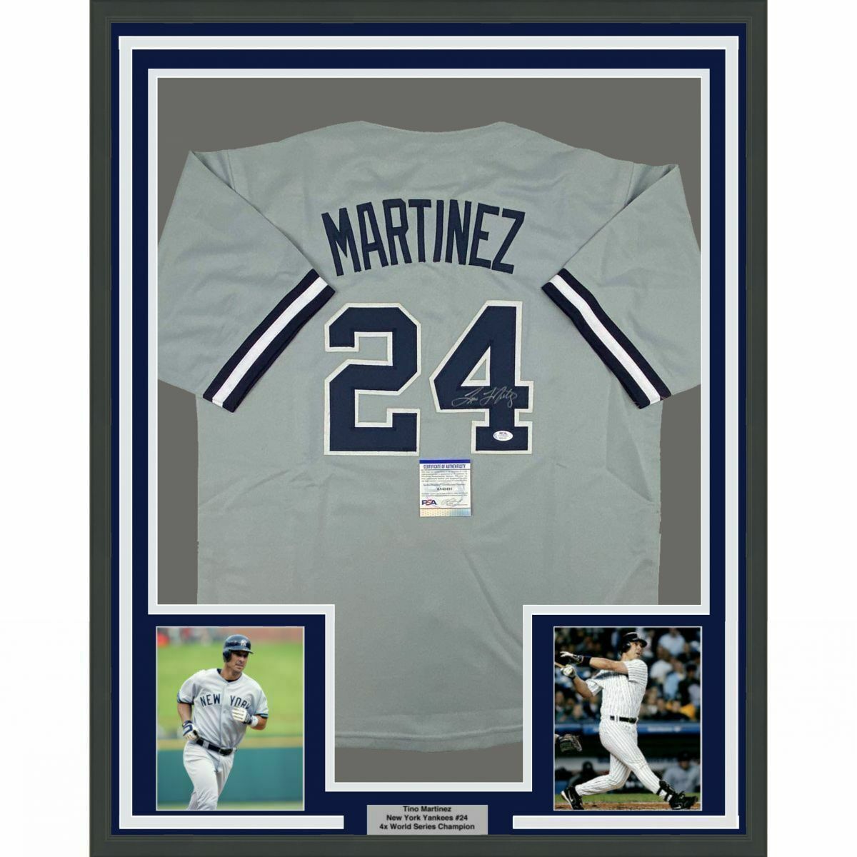 Tino Martinez Signed New York Yankees Jersey (PSA COA) 4xWorld Series  Champion