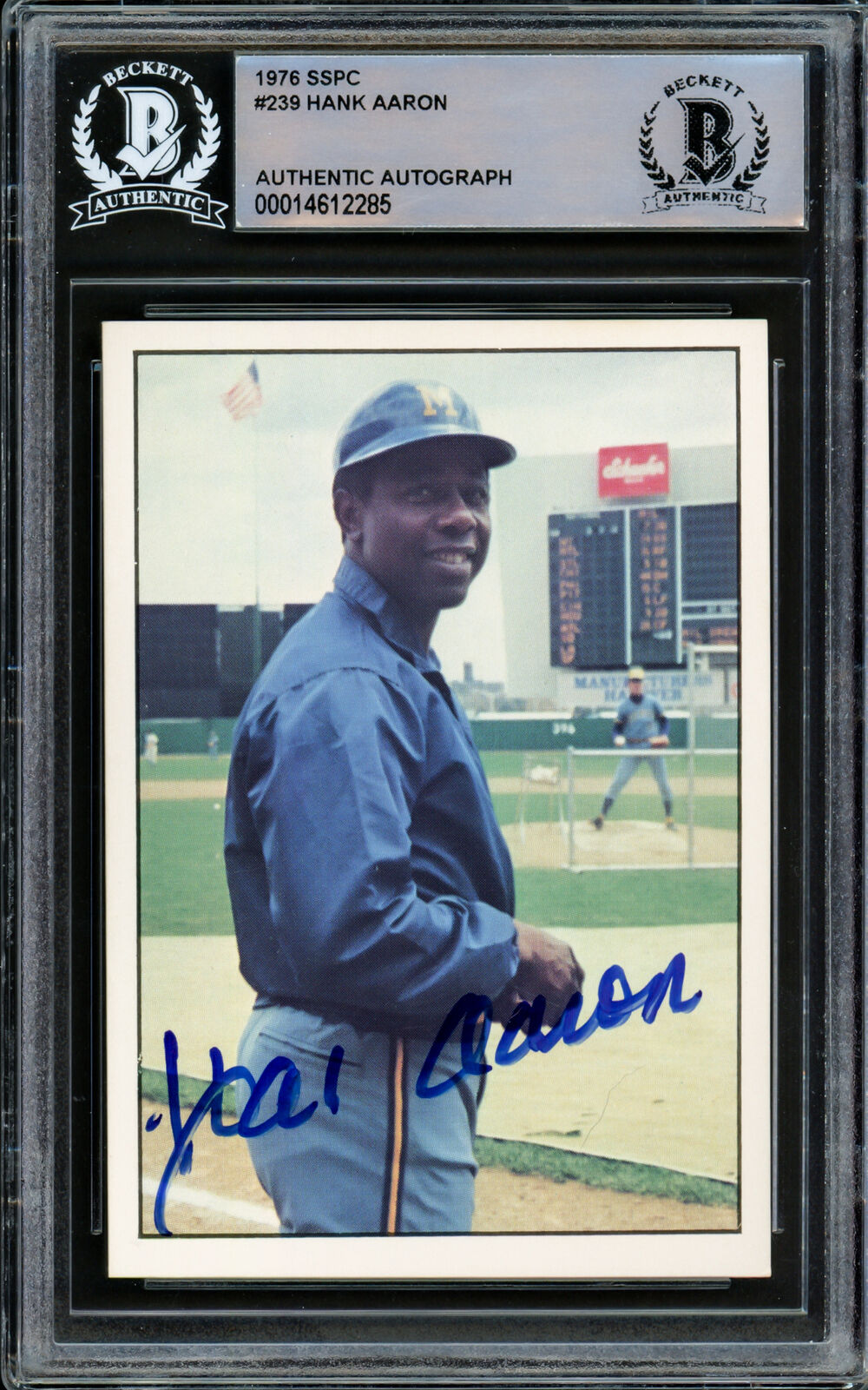 Sold at Auction: Hank Aaron autographed and inscribed Milwaukee