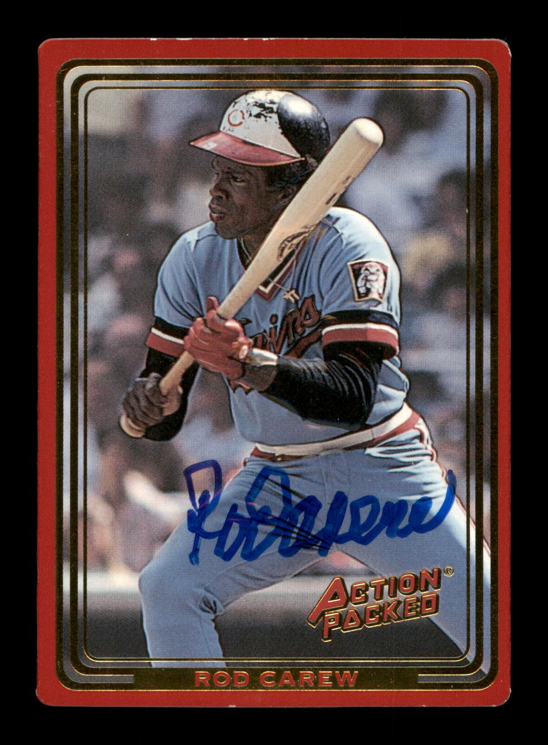Rod Carew Autographed Signed 1993 Action Packed Card #128 Minnesota Twins 186749 Image 1