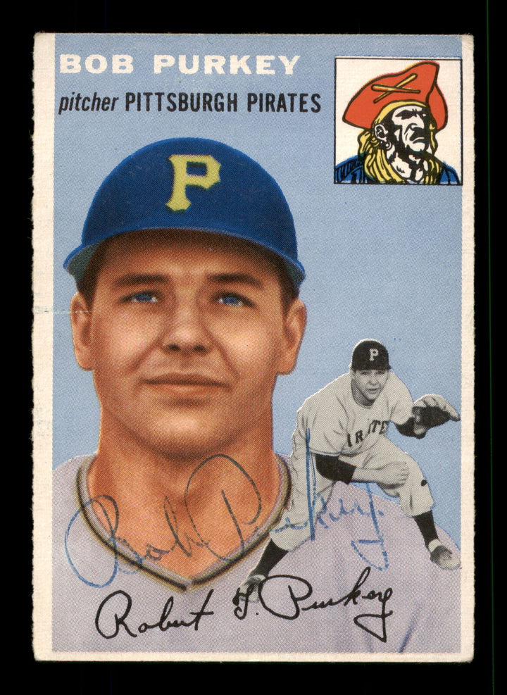 Bob Purkey Autographed 1954 Topps Rookie Card #202 Pittsburgh Pirates 198291 Image 9