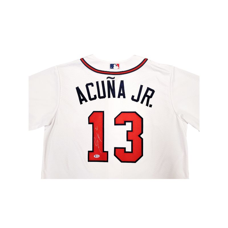 Ronald Acuna Jr. Atlanta Braves Autographed White Nike Replica Jersey