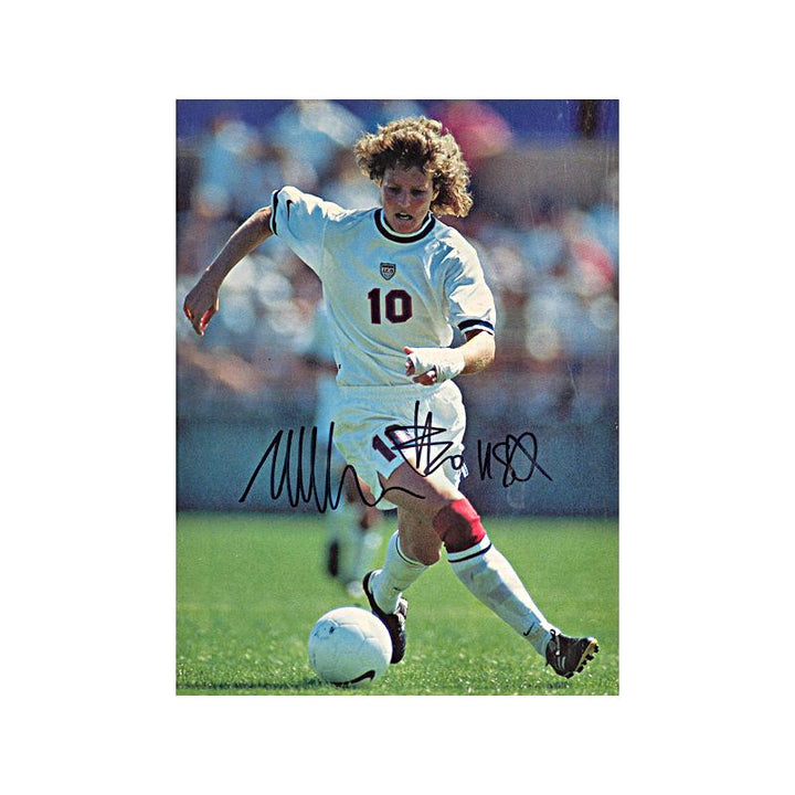 Michelle Akers Autographed and Insc. "1995 WC Loss & Journey To Overcome" Magazine Page