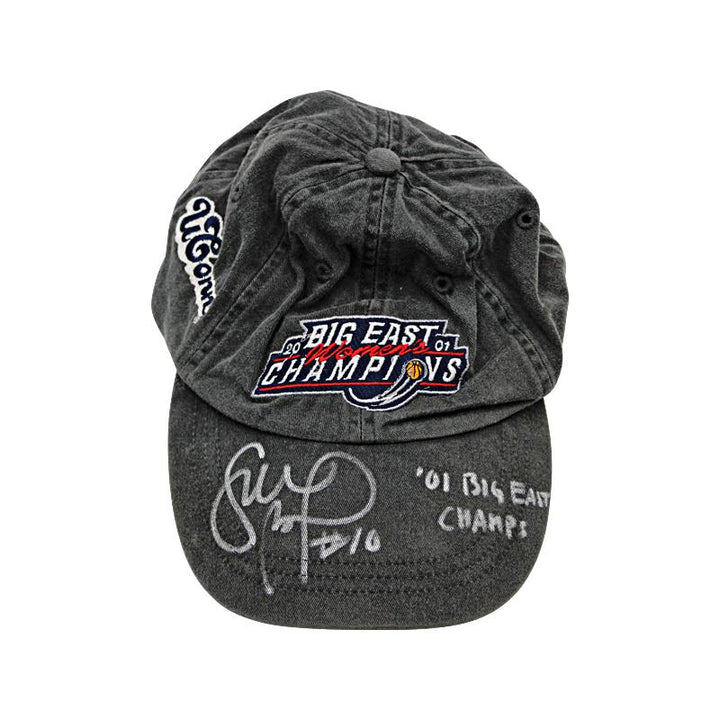 Sue Bird Autographed & Inscribed "01 Big East Champs" Team Issued UConn Huskies 2001 Big East Championship Hat (Sue Bird LOA)