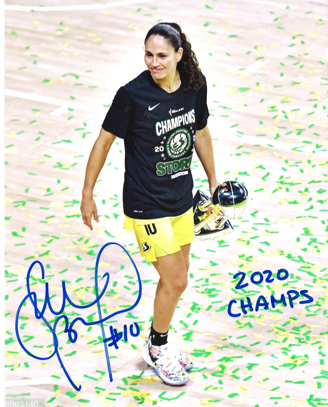 Sue Bird Autographed & Inscribed "2020 Champs" WNBA Finals 8x10 Photo (Sue Bird LOA)