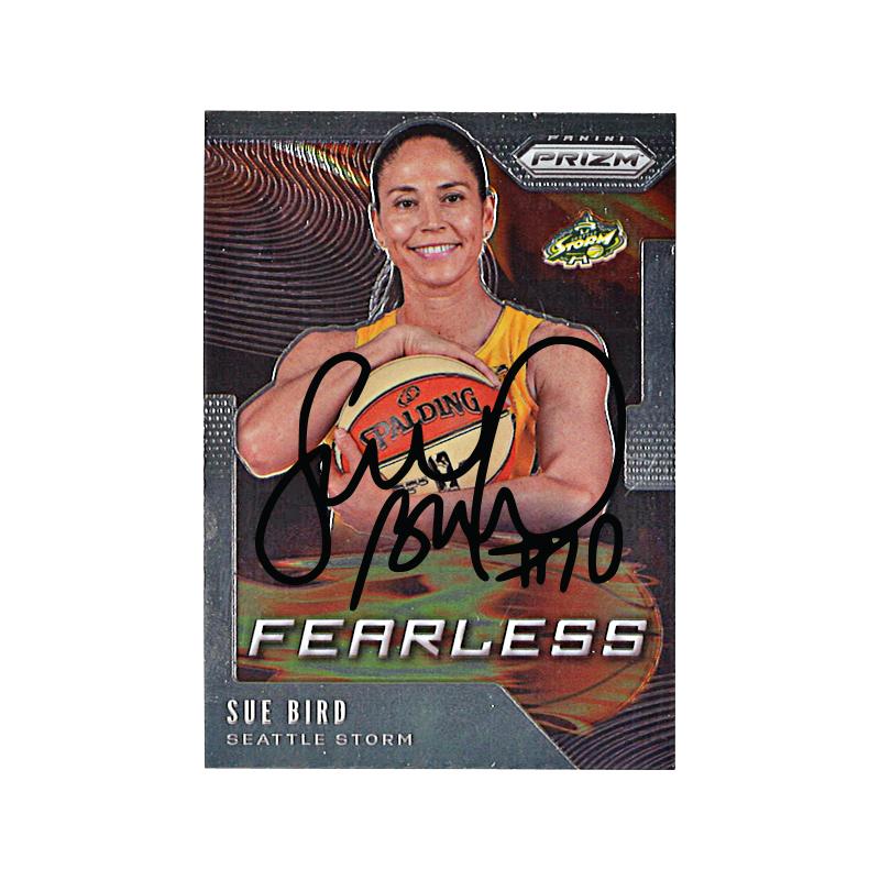 Sue Bird Seattle Storm Autographed 2020 Panini Prizm "Fearless" Trading Card