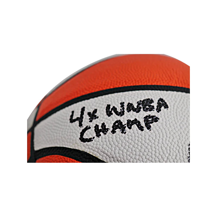 Sue Bird Seattle Storm Autographed Replica Wilson WNBA Basketball with "4x WNBA Champ, WNBA All Time Assists Leader" Inscription (CX Auth)