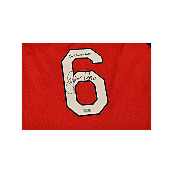 Sue Bird USA Olympic Autographed Red Jersey with "5x Olympic Gold" Inscription (CX Auth)