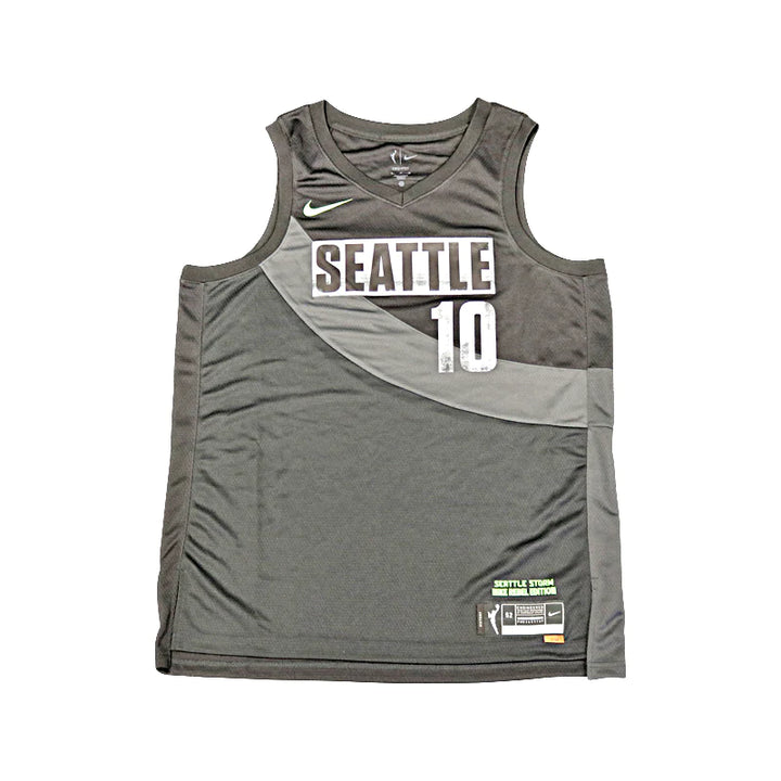 Sue Bird Seattle Storm Autographed Nike Rebel Edition Black Jersey in Green (CX Auth)