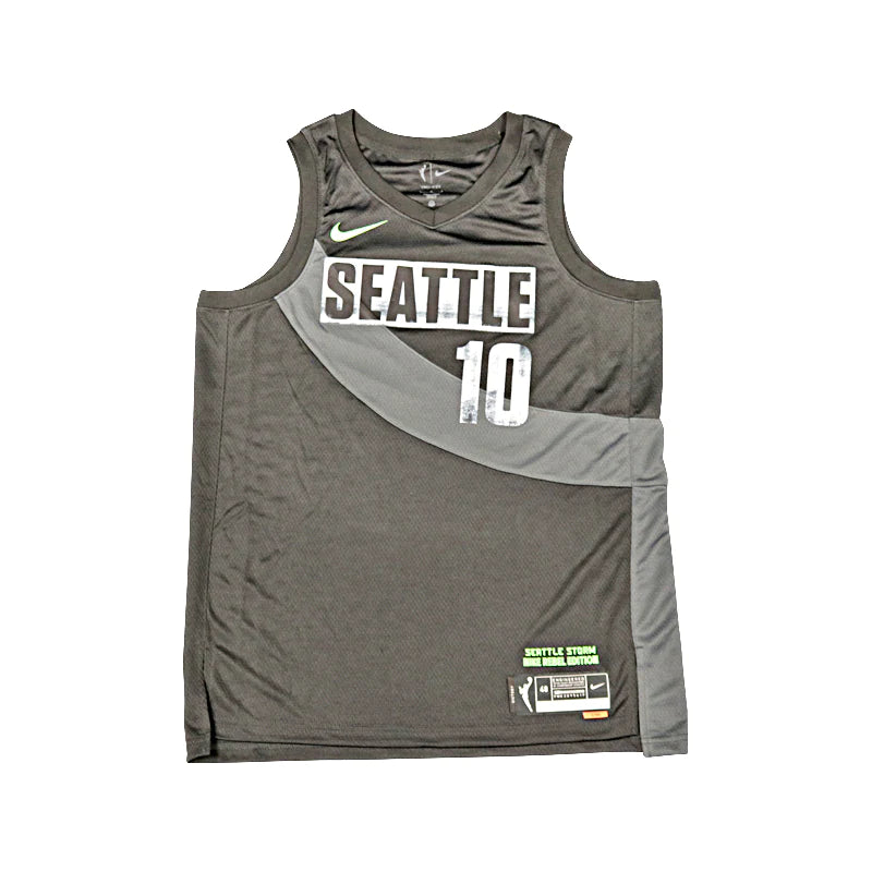 Sue Bird Seattle Storm Autographed Nike Rebel Edition Black Jersey Signed in Silver Under Number (CX Auth)