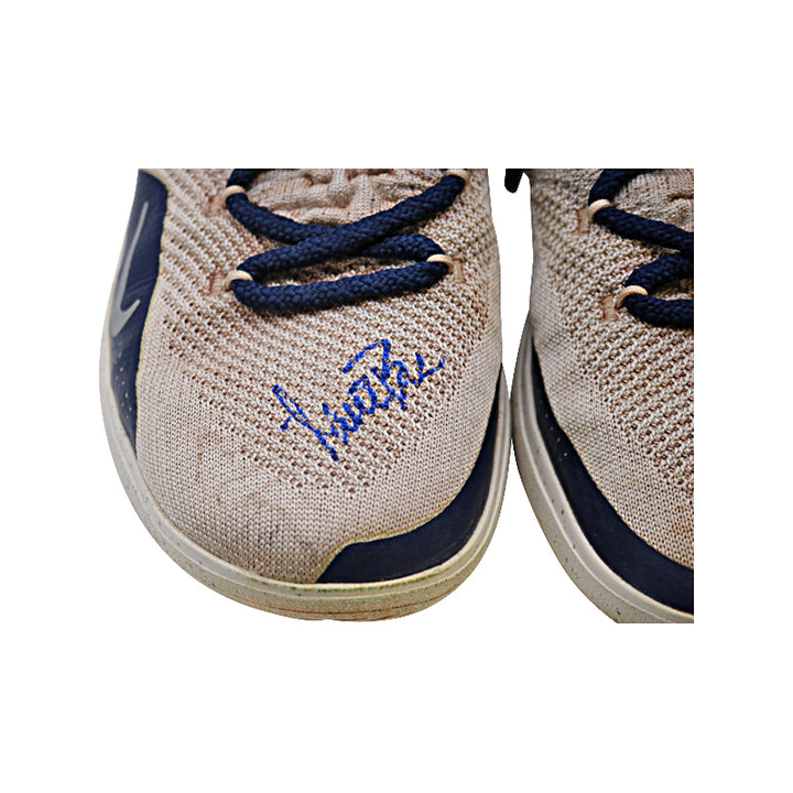 Aaron Boone New York Yankees Autographed 2019 Game Used White Nike Sneakers Size 11 (Boone LOA/CX Auth)
