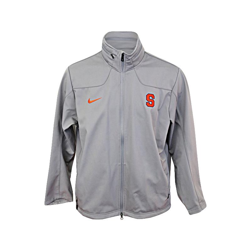 John Desko Syracuse University Men's Lacrosse Light Grey Orange S Full Zip Jacket (Size XXL)