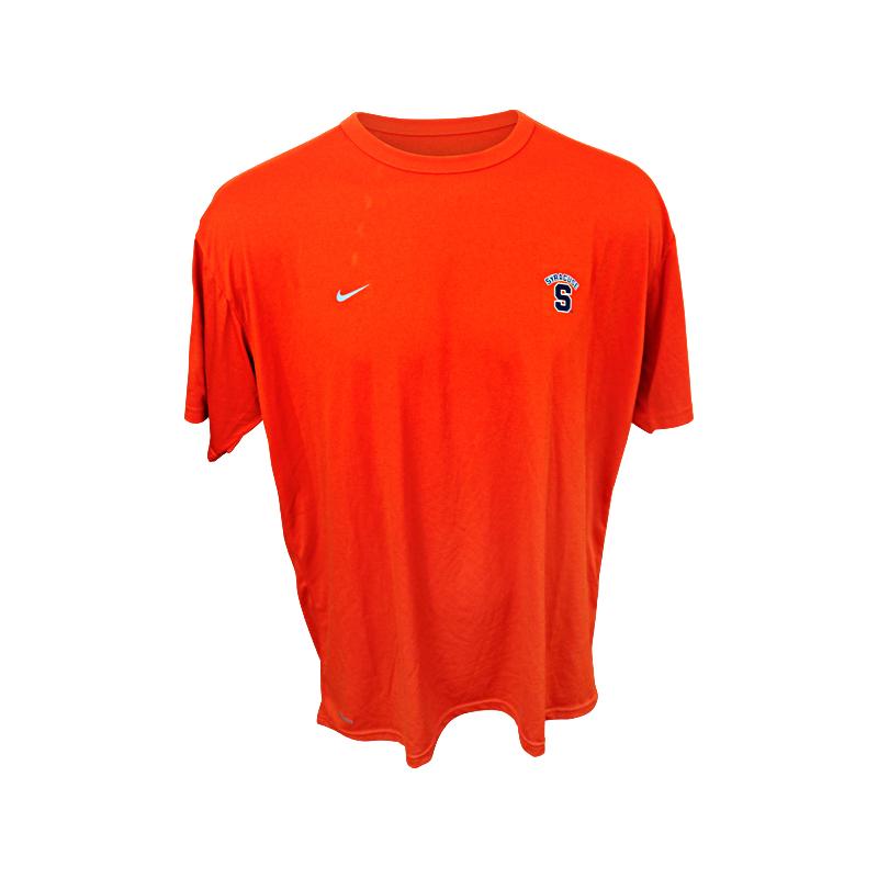 John Desko Syracuse University Men's Lacrosse Nike Orange Arch Logo Shortsleeve Dri-Fit (Size XXL)