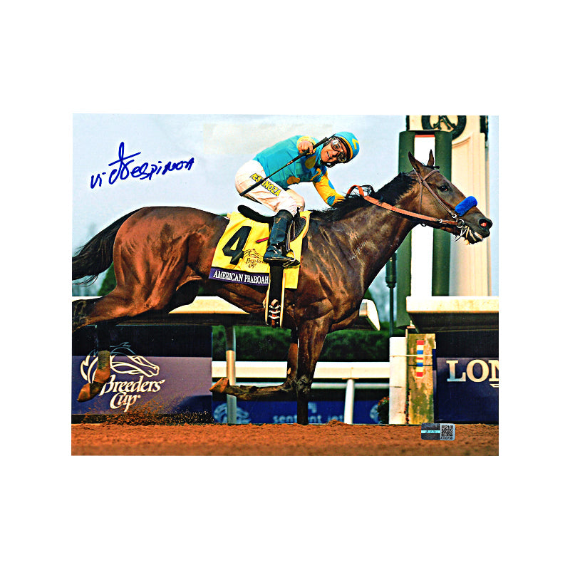 Victor Espinoza Autographed 2014 Breeders Cup 8x10 Photograph (CX Auth)