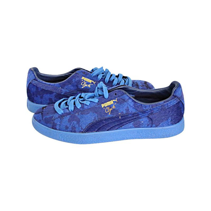 Walt Frazier Autographed Personally Worn Blue Puma Sneakers Size 13