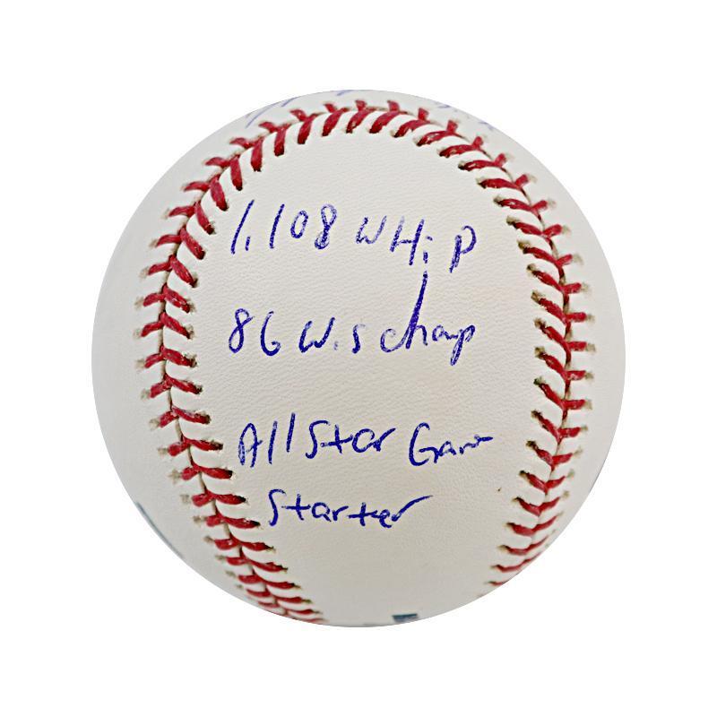 Dwight Gooden Autographed & Multi-Inscribed 1986 Stat Baseball (CX Auth)