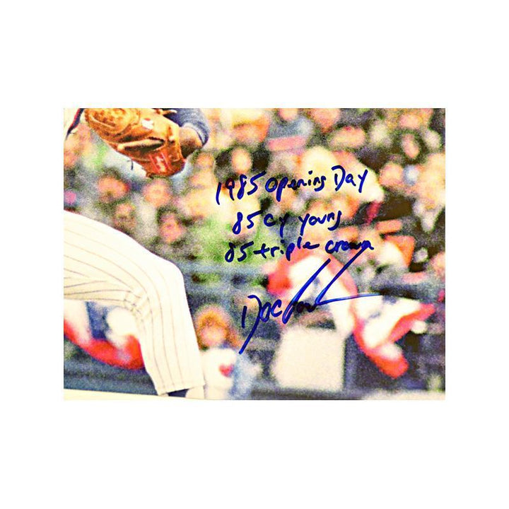 Dwight Gooden Autographed & Multi-Inscribed 1985 Opening Day 10x20 Photo (CX Auth)