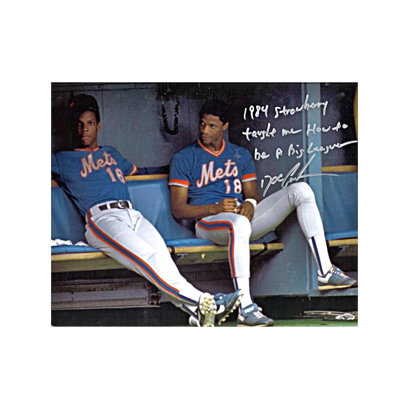 Dwight Gooden with Darryl Strawberry Autographed 8x10 Photo with Insc.