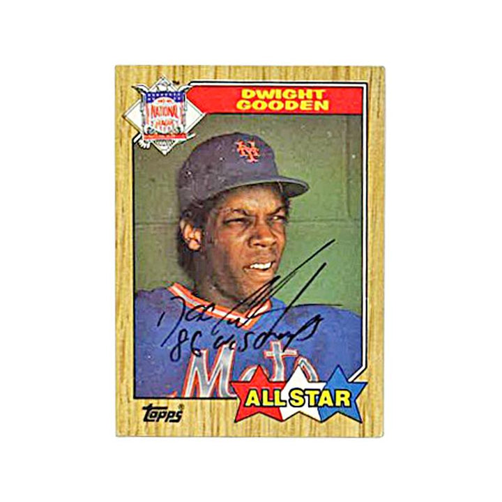 Dwight Gooden Autographed & Inscribed "86 WS Champs" 1987 Topps Trading Card