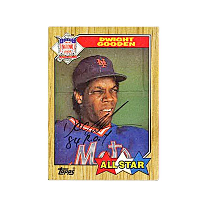 Dwight Gooden Autographed & Inscribed "84 ROY" 1987 Topps Trading Card