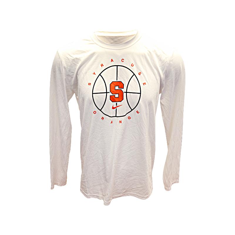 Alan Griffin Syracuse University Team Issued White Long Sleeve Shirt (SizeL)