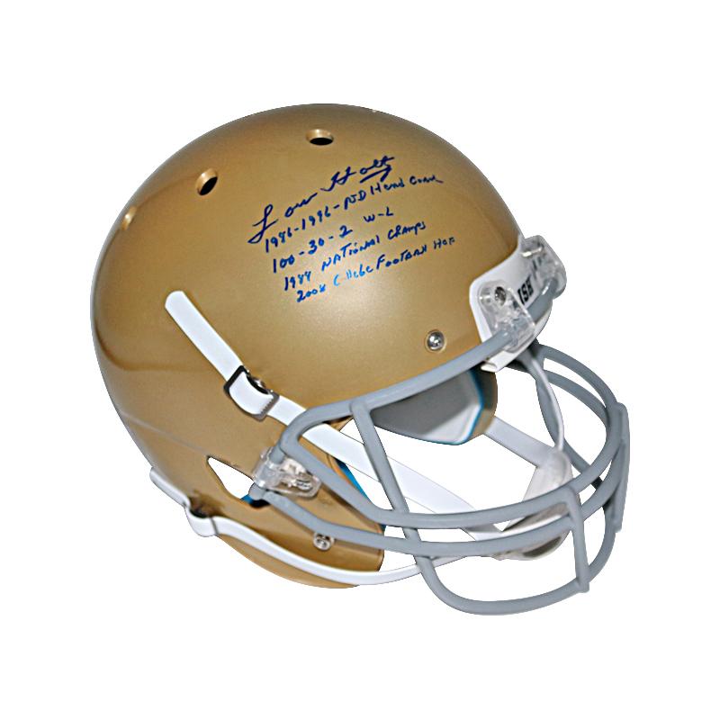 Lou Holtz – Notre Dame 1988 National Champs Multi-Signed & Inscribed Jersey  – Custom Navy