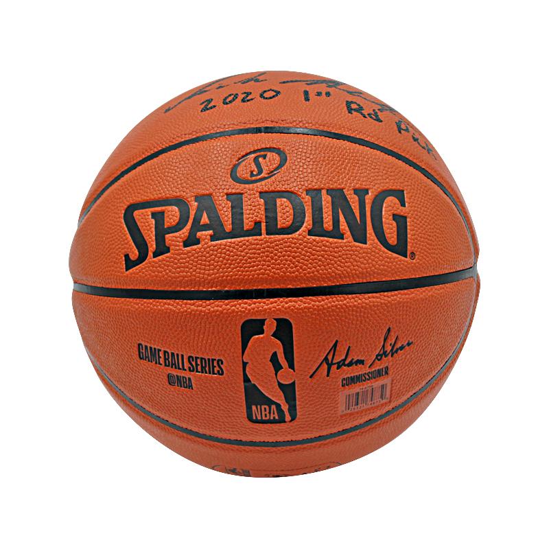 Isaiah Stewart Detroit Pistons Autographed Twice & Inscribed "2020 1st Round Pick" Spalding Replica Basketball