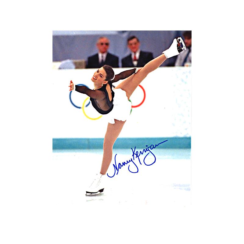 Nancy Kerrigan Team USA Autographed Wearing Black and White 8x10 Photo