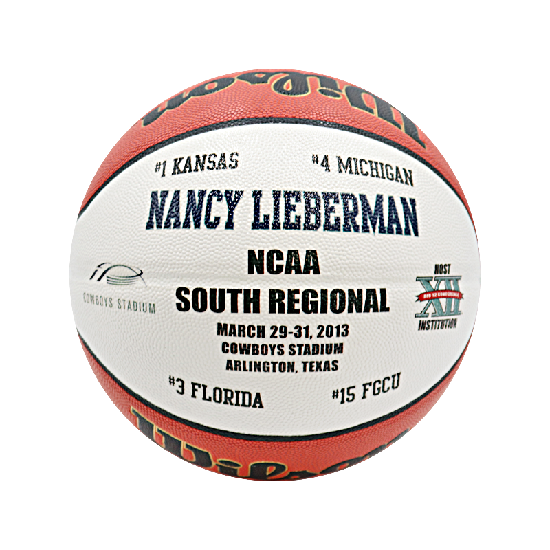 Commemorative NCAAW Final Four 2013 Basketball, Issued to Nancy Lieberman (Kansas, Michigan, Florida, FGCU)