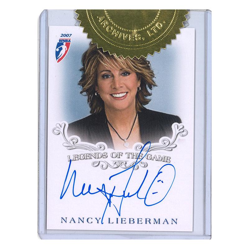 Nancy Lieberman Autographed WNBA 2007 Legends of the Game Limited Edition Trading Card