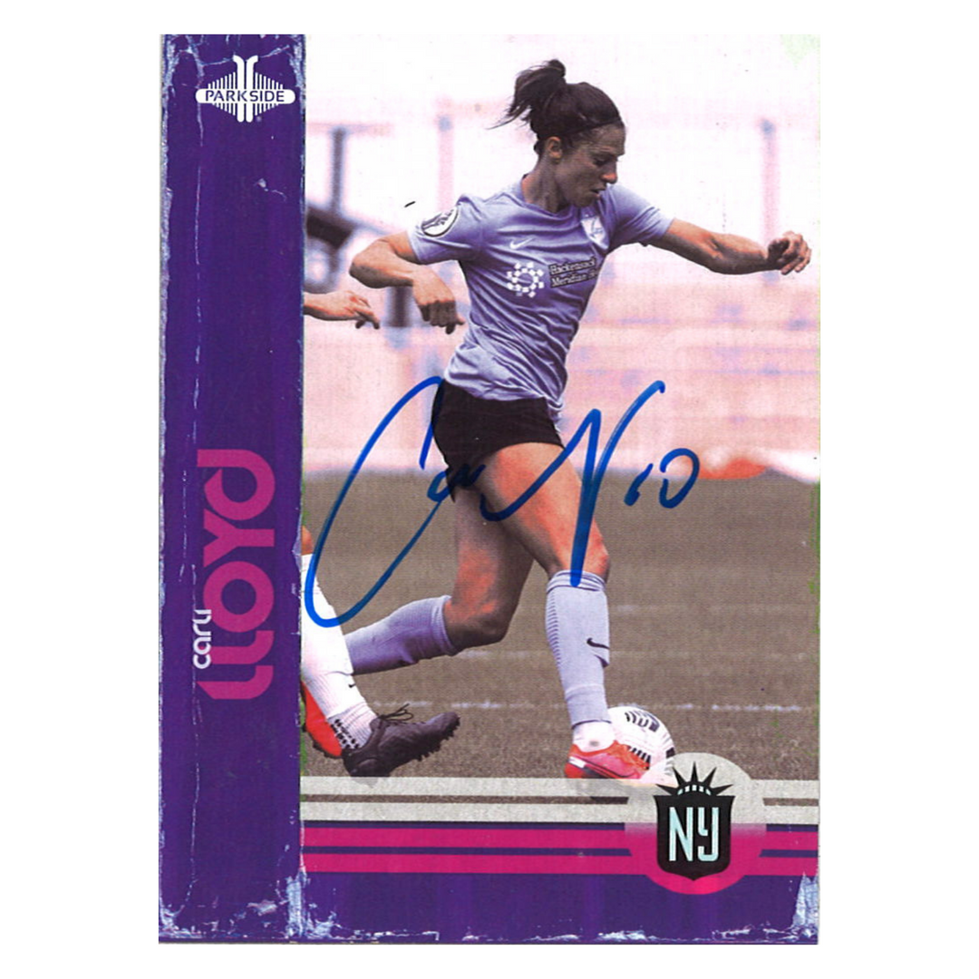 Carli Lloyd USWNT Autographed 2021 Park Side NWSL Premier Edition Trading Card #V25 (CX Auth)