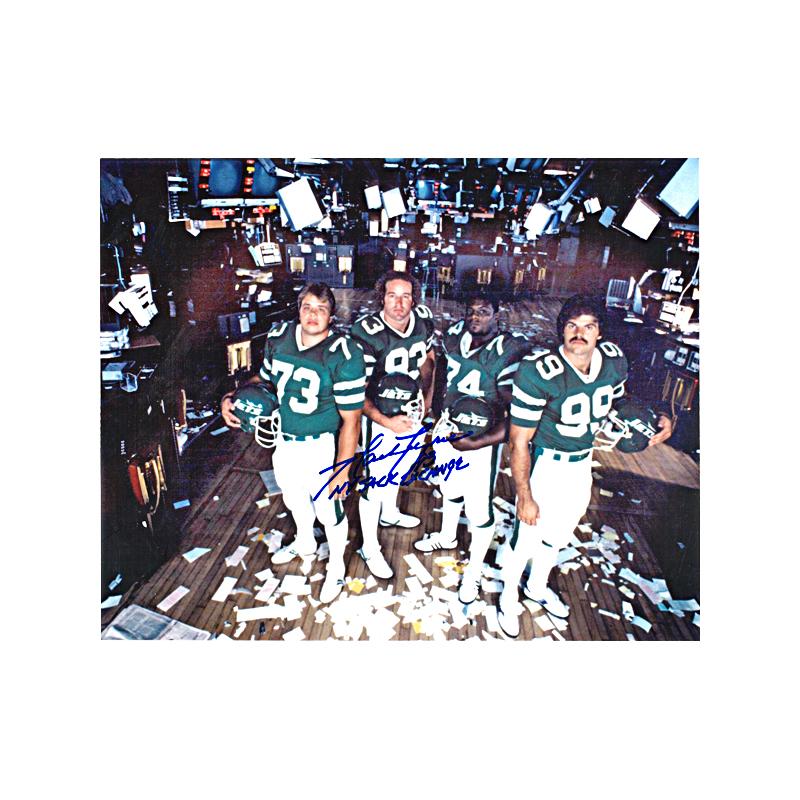 Marty Lyons New York Jets Autographed 8x10 Sack Exchange Photo