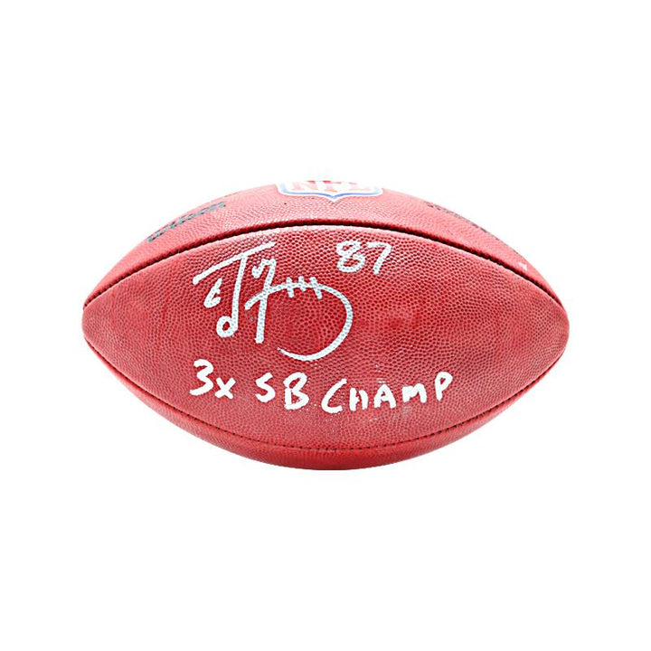 Ed McCaffrey Denver Broncos Autographed and Insc. "3x SB Champ" Football