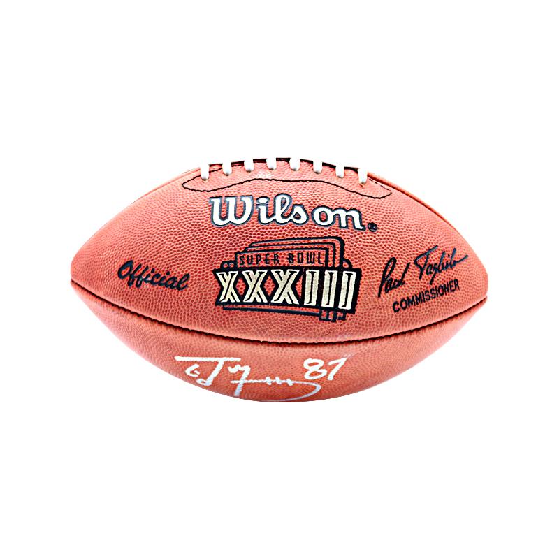 Ed McCaffrey Denver Broncos Autographed and Insc. "DEN 34  ATL 19, SB XXXIII" Football