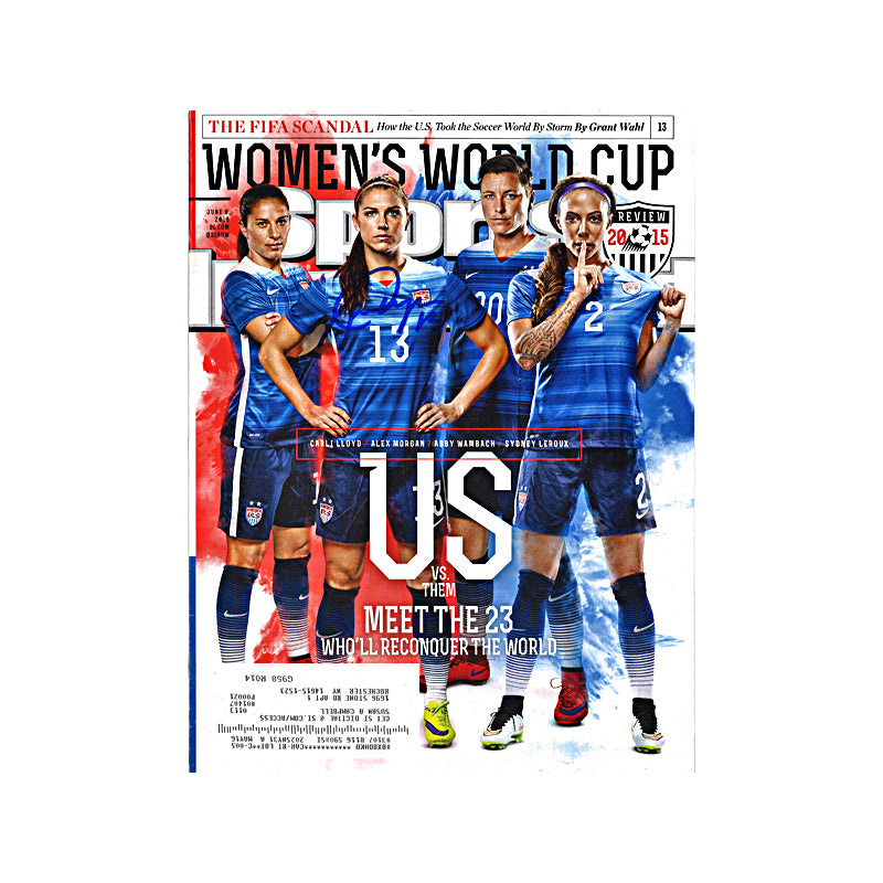 Alex Morgan USWNT Dual Autographed Sports Illustrated with USWNT from July 2015