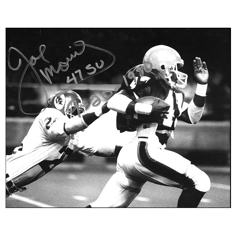 Joe Morris Syracuse University Autographed and Insc. "9-20-1980" 8x10 Photo