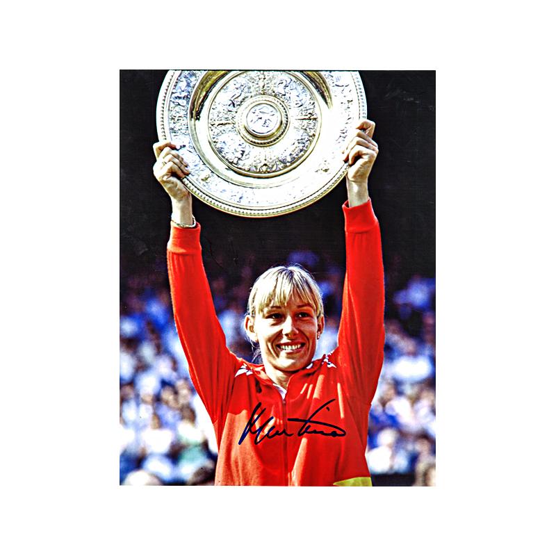 Martina Navratilova Autographed Wimbledon Celebration 8x10 Photo