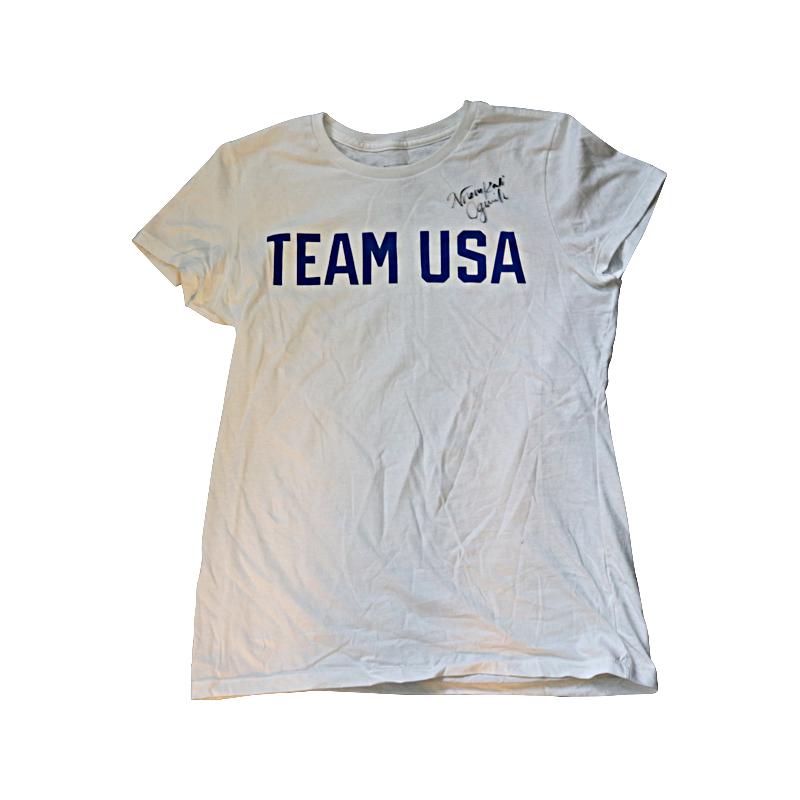 Nneka Ogwumike Los Angeles Sparks Olympic Autographed Team USA Tee (Size L)
